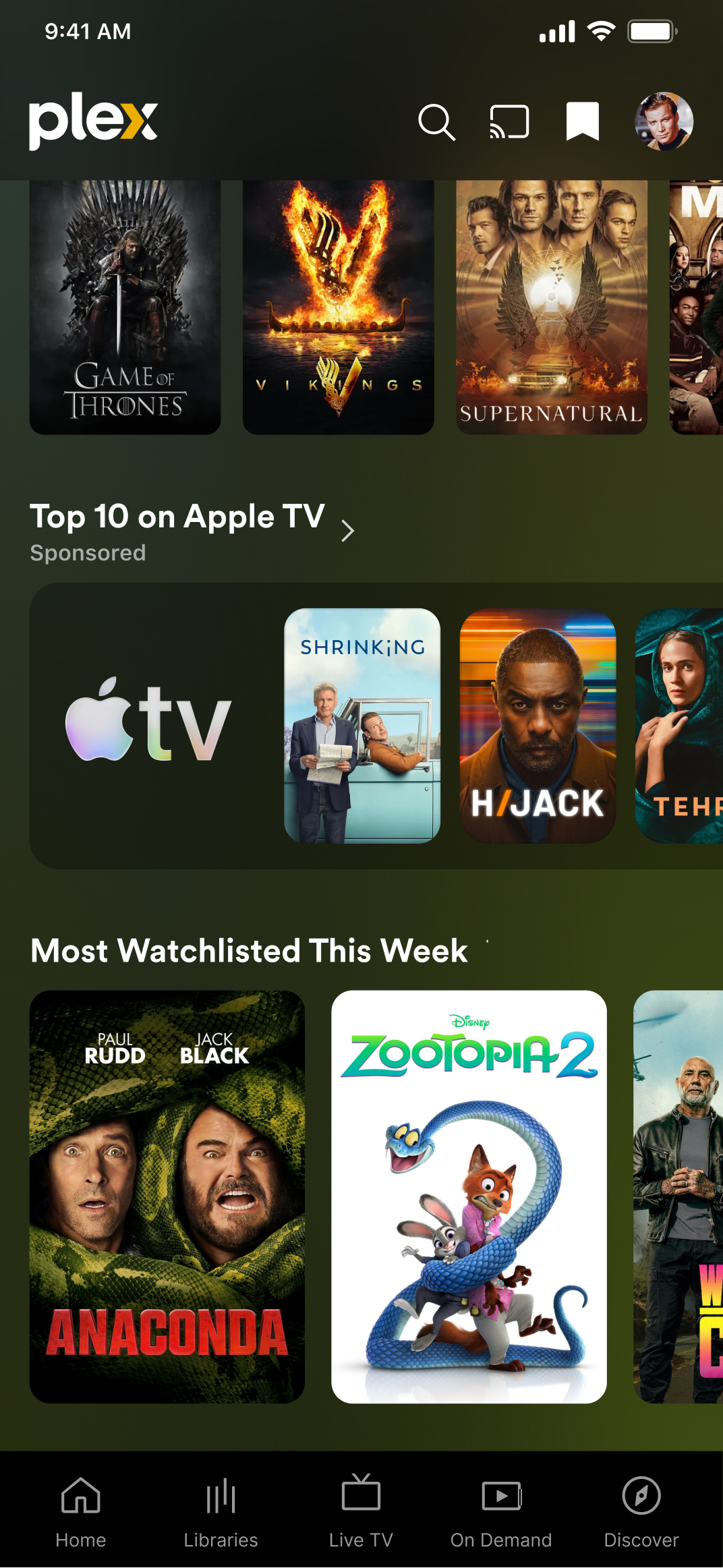 Mobile Sponsored Hub example